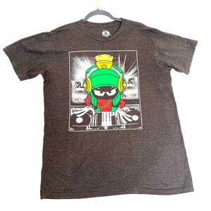 Warner Bros. Looney Tunes Marvin the Martian Gray L Graphic T-Shirt Cartoon